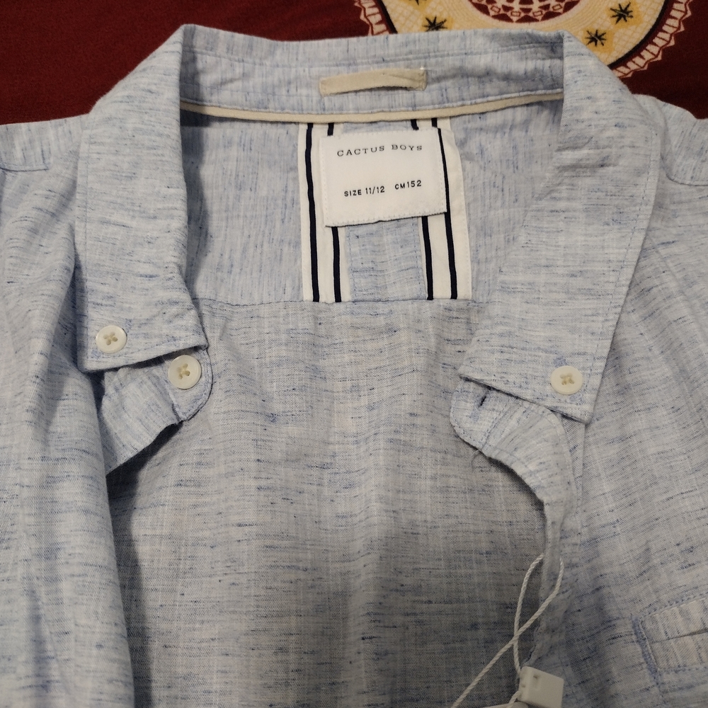 Cactus Sky Blue Button-Up Shirt